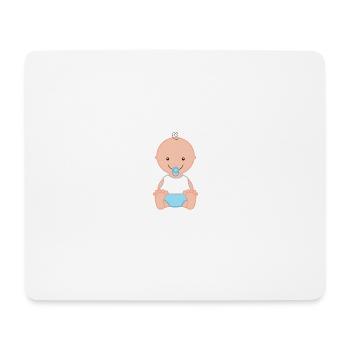 bébé - Tapis de souris (format paysage) - blanc - Devant