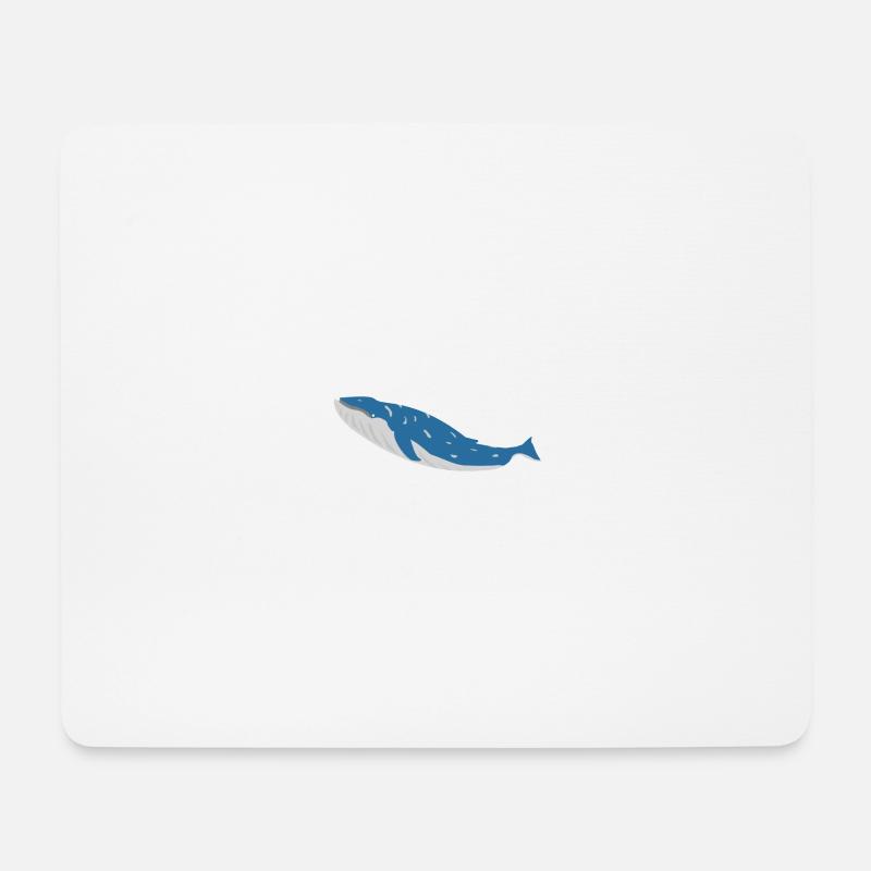 blauwal - Mousepad (Querformat) - Weiß