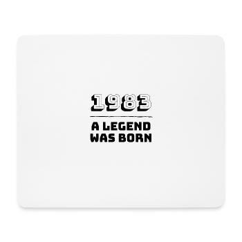 1983 Une légende est née - Cadeau d'anniversaire de l'année de naissance - Tapis de souris (format paysage) - blanc - Devant