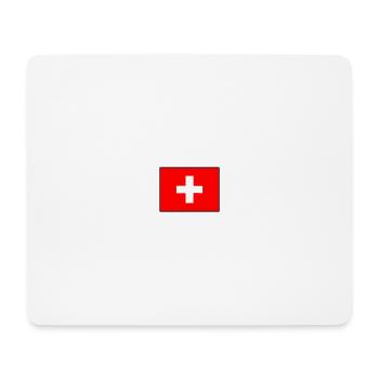Drapeau Suisse - Tapis de souris (format paysage) - blanc - Devant