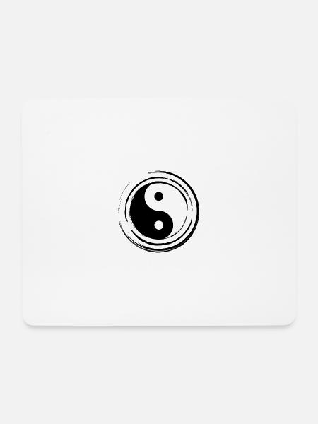 YING YANG - Mousepad (Querformat) - Weiß