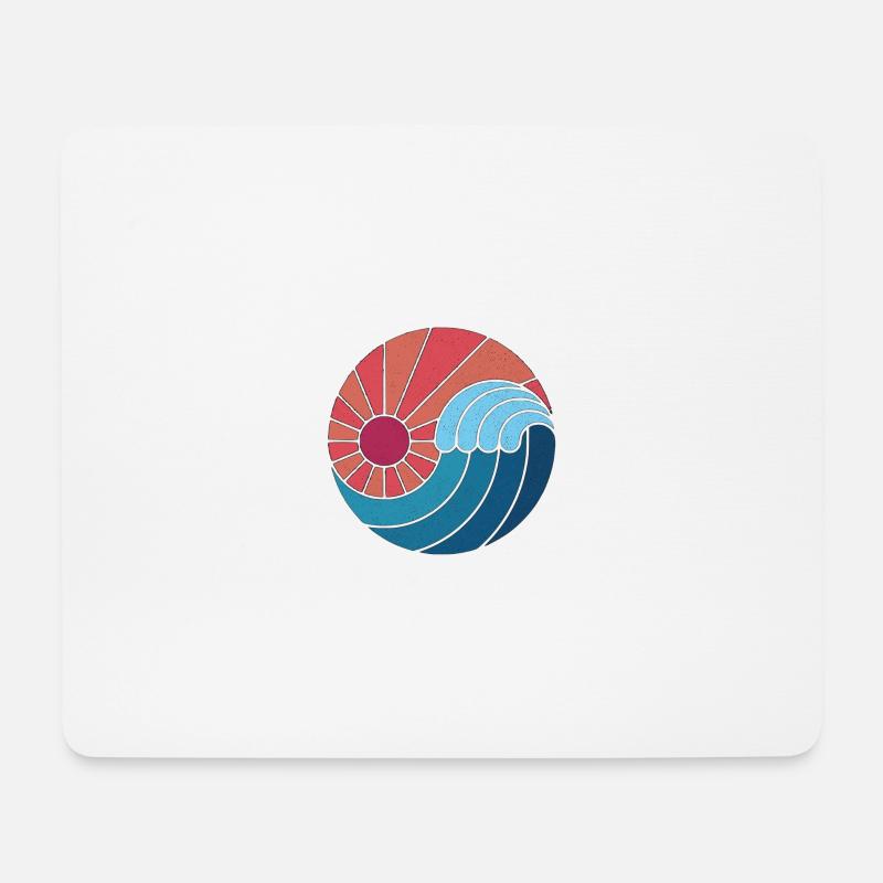 Welle - Mousepad (Querformat) - Weiß