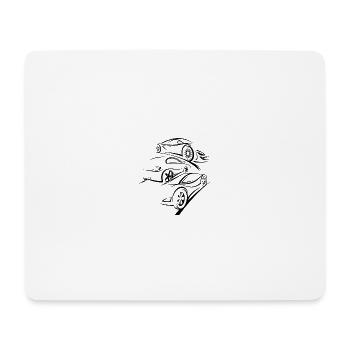 Auto Design - LKW liebhaber - Karikature - Autofan - Mousepad (Querformat) - Weiß - Vorne