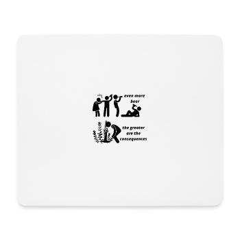 Trink Saufen Bier Party - Karikaturen - Sprüche - Mousepad (Querformat) - Weiß - Vorne