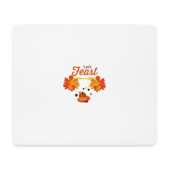 Thanksgiving Erntedank Fest Truthahn T-Shirt - Mousepad (Querformat) - Weiß - Vorne