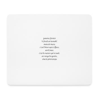 vêtement et accessoire - Tapis de souris (format paysage) - blanc - Devant