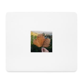 Feuille automne - Tapis de souris (format paysage) - blanc - Devant