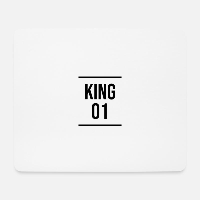 King 01 - Mousepad (Querformat) - Weiß