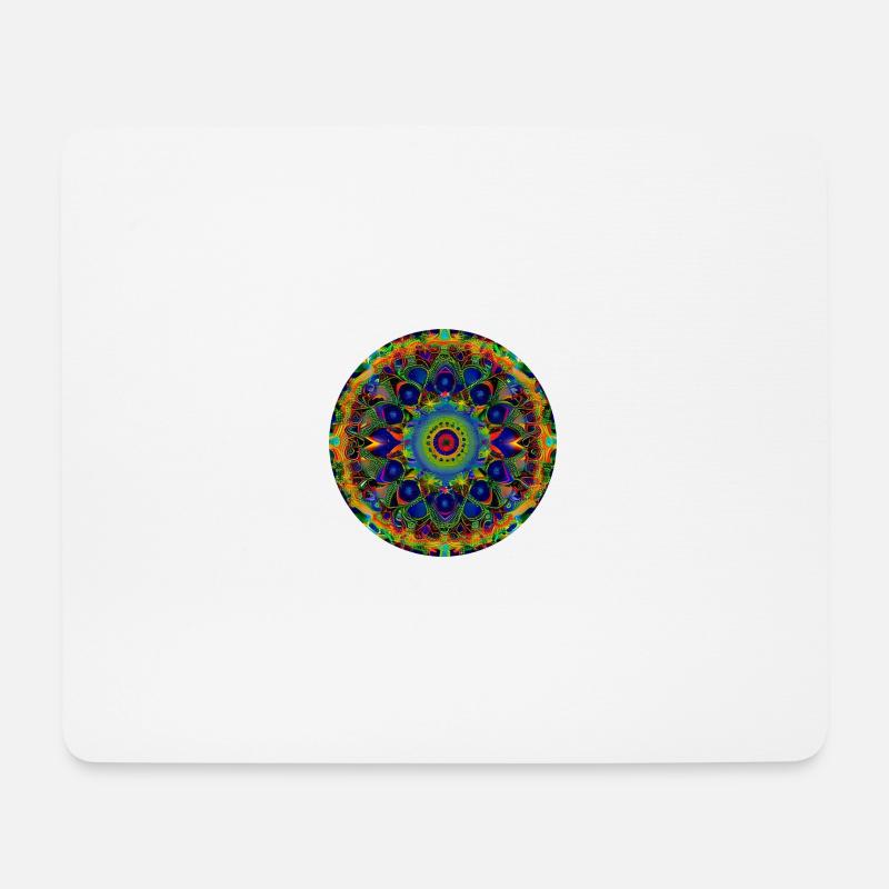 Mandala/Kaleidoskop - Mousepad (Querformat) - Weiß