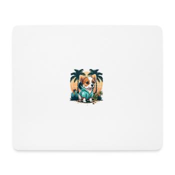 Cool Dog 1 - Tapis de souris (format paysage) - blanc - Devant