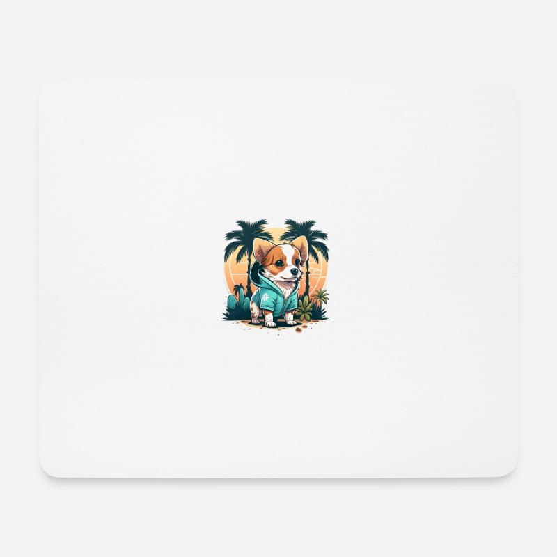 Cool Dog 1 - Mousepad (Querformat) - Weiß