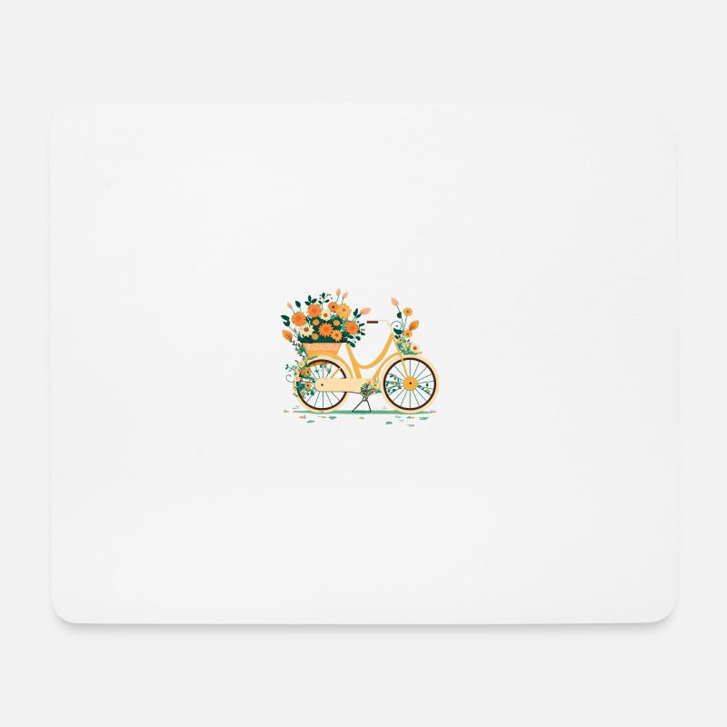 Süße Abenteuer Blumenrad Tour 8 - Mousepad (Querformat) - Weiß