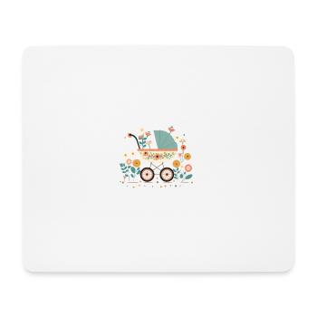 Flowery stroller 8 - Mouse Pad (horizontal) - white - Front
