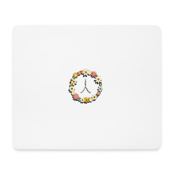 Peace Flower Power 1 - Mouse Pad (horizontal) - white - Front