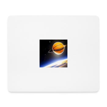 From the Court to space - Planet Basketball shirt - Mousepad (Querformat) - Weiß - Vorne