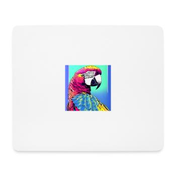Neon Ara - Mousepad (Querformat) - Weiß - Vorne