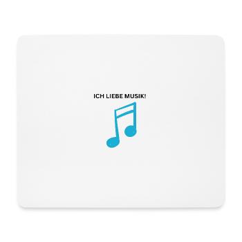 ICH LIEBE MUSIK! - Mousepad (Querformat) - Weiß - Vorne