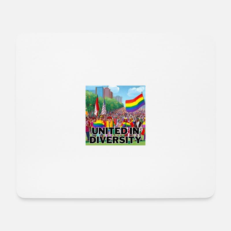 United in Diversity - Mousepad (Querformat) - Weiß