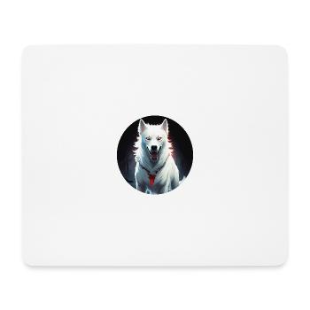 Zombiehund-Design mit weißem Schäferhund - Mousepad (Querformat) - Weiß - Vorne