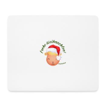 Frohe Weihnachten Weihnachtsschaf grün - Mousepad (Querformat) - Weiß - Vorne