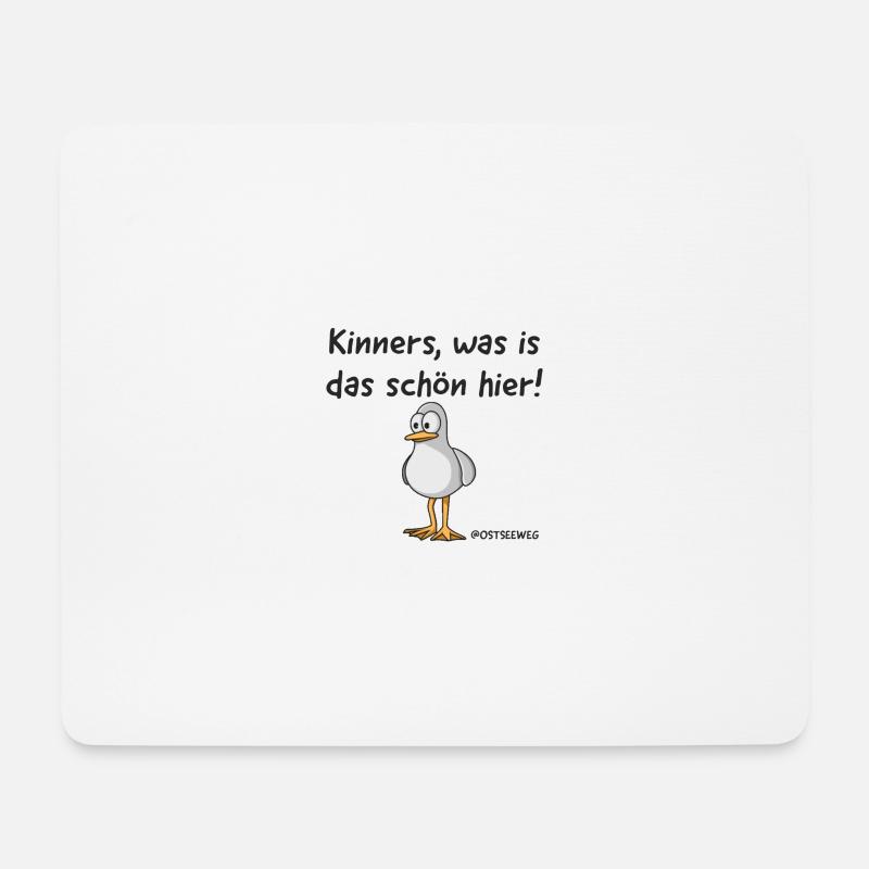 Kinners, was is das schön hier! - Mousepad (Querformat) - Weiß