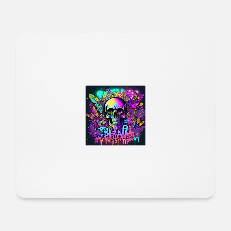 Skull - Mouse Pad (horizontal) - white