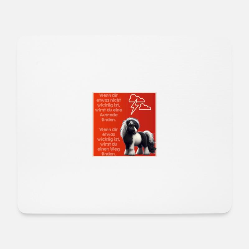 Donner Motto-Shirt - Mousepad (Querformat) - Weiß