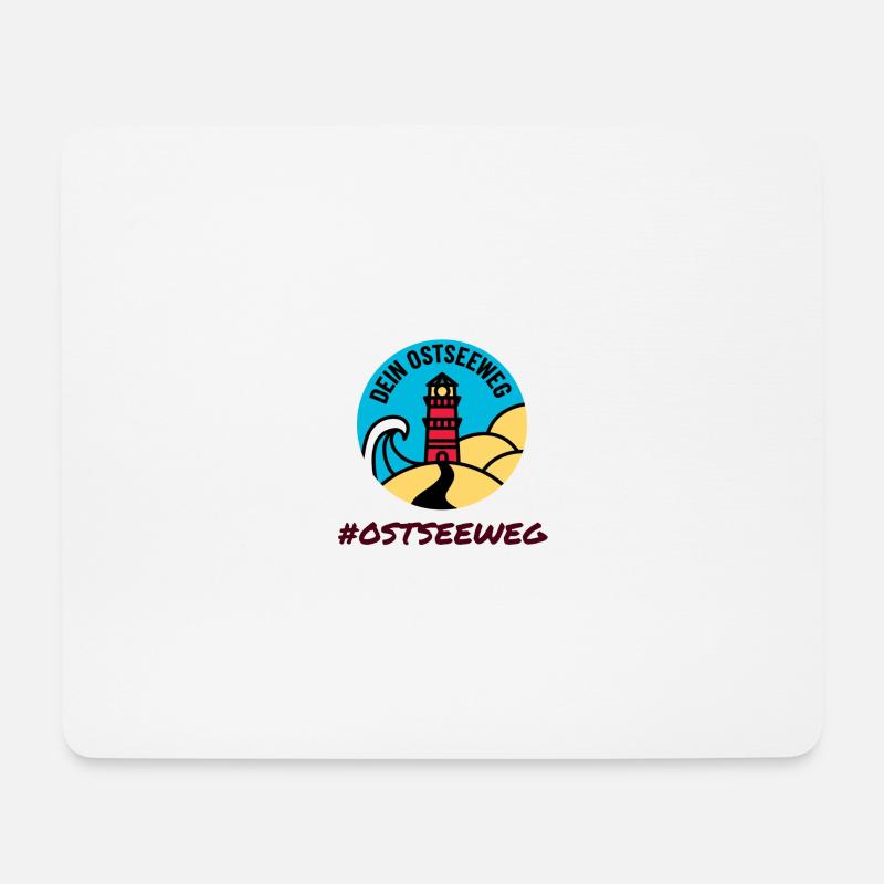 Ostseeweg! Wandern an der Ostsee! - Mousepad (Querformat) - Weiß