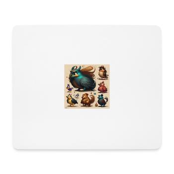 Cosie animée - Tapis de souris (format paysage) - blanc - Devant