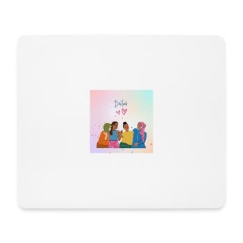 International Friendship Day Girls - Mousepad (Querformat) - Weiß - Vorne
