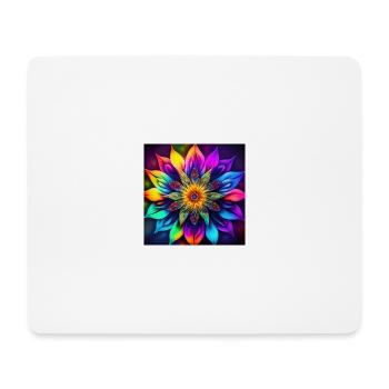 Fleur - Tapis de souris (format paysage) - blanc - Devant