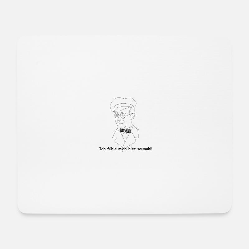 Zitat ,,Ich fühle mich hier sauwohl!" - Mousepad (Querformat) - Weiß