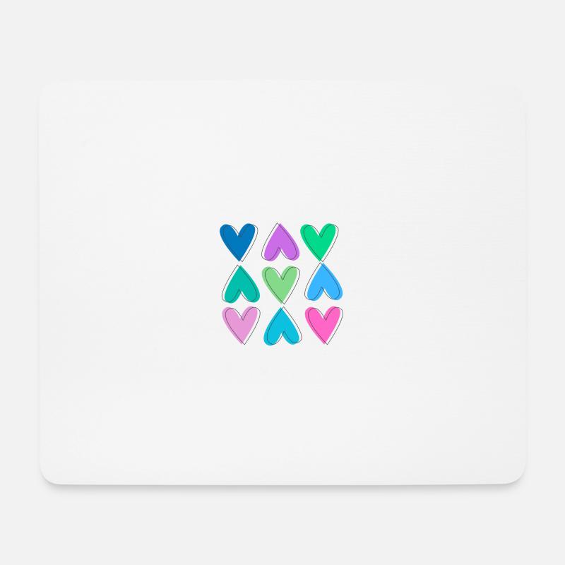 9xlove - Mousepad (Querformat) - Weiß
