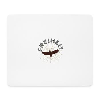 Adler mit Sonnenstrahlen-Hintergrund - Mousepad (Querformat) - Weiß - Vorne