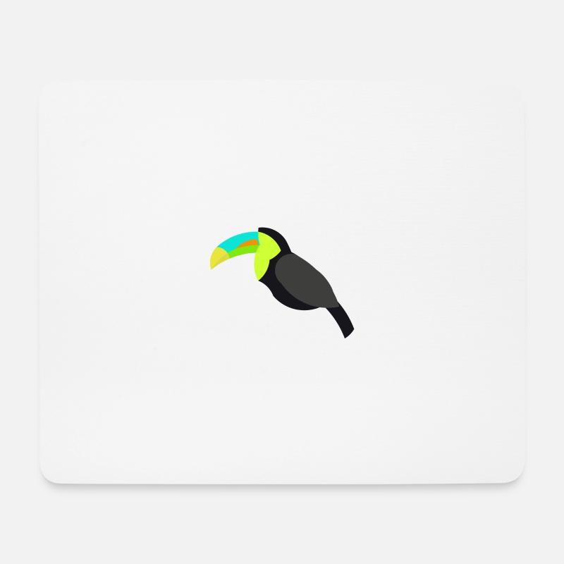 Tukan - Mousepad (Querformat) - Weiß