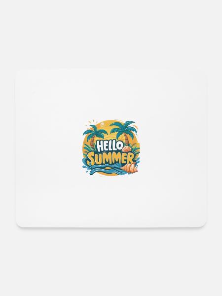Dazzling elegance HELLO SUMMER - Mouse Pad (horizontal) - white