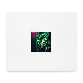Monstera Leafs#2 - Mousepad (Querformat) - Weiß - Vorne