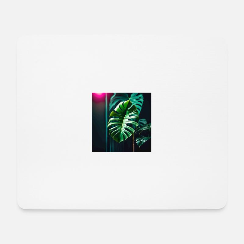 Monstera Leafs#2 - Mousepad (Querformat) - Weiß