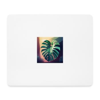 Monstera Leaf - Mousepad (Querformat) - Weiß - Vorne