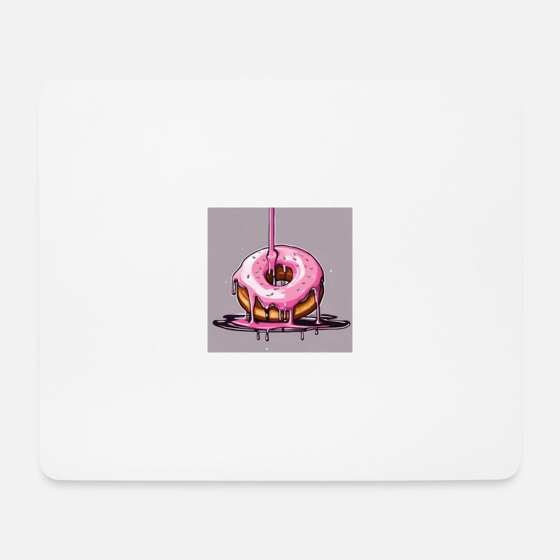 Donut 1 - Mousepad (Querformat) - Weiß