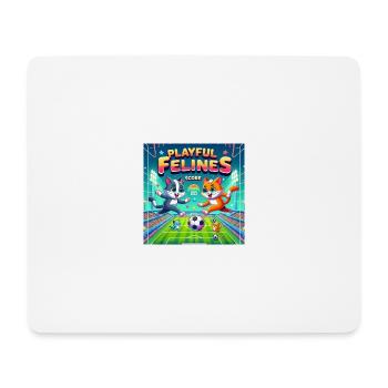 Chats de football 001 - Tapis de souris (format paysage) - blanc - Devant