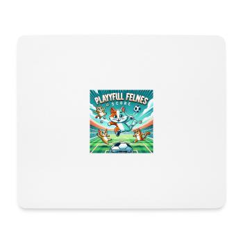 Chats de football 003 - Tapis de souris (format paysage) - blanc - Devant