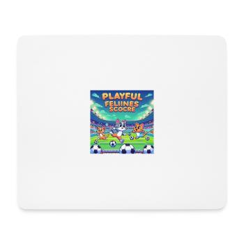 Chats de football 004 - Tapis de souris (format paysage) - blanc - Devant