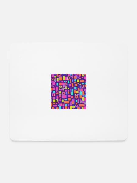 Buntes Quadrat - Mousepad (Querformat) - Weiß
