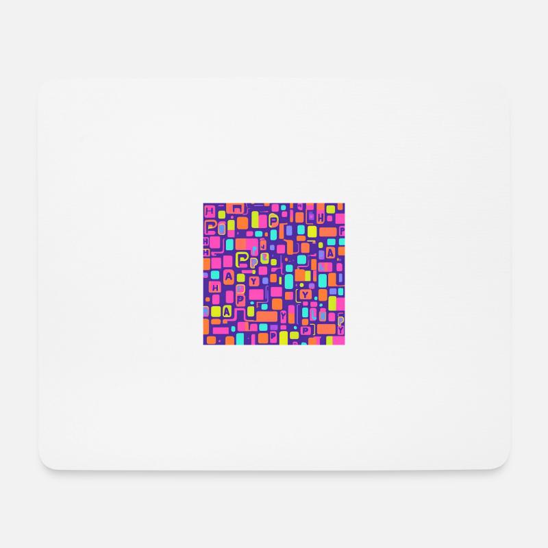 Colorful Square - Mouse Pad (horizontal) - white
