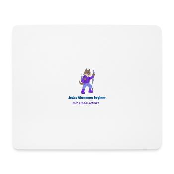 Jedes Abenteuer beginnt mit einem Schritt - Mousepad (Querformat) - Weiß - Vorne
