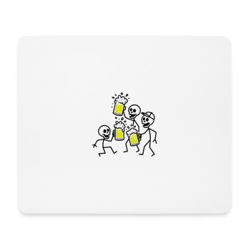 Squelette de l’équipe de la bière - Tapis de souris (format paysage) - blanc - Devant