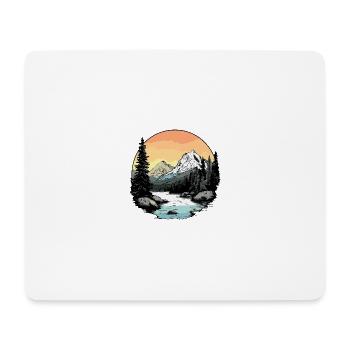 Mountains Nature - Mouse Pad (horizontal) - white - Front