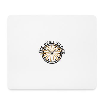 It's pyro 'clock - Silvester Zeit für Feuerwerk - Mouse Pad (horizontal) - white - Front