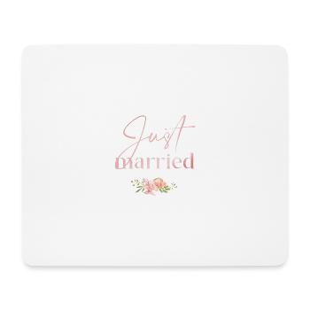 Just Married Floral Rosée - Mouse Pad (horizontal) - white - Front
